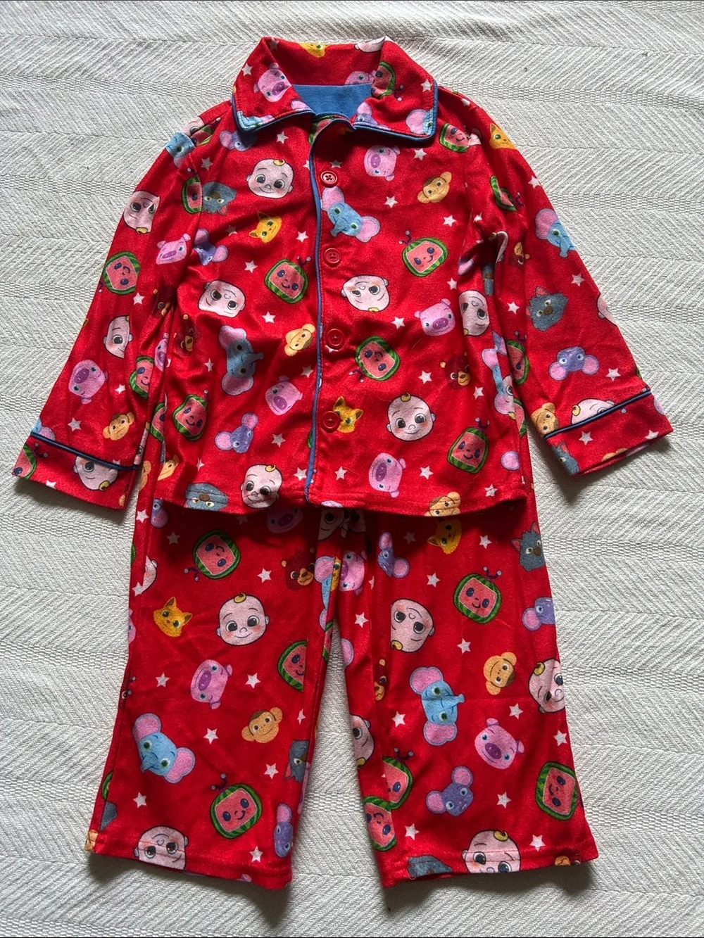 CocoMelon Fleece Pajama Set - Cozy Two-Piece Sleepwear